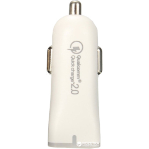 Автомобільний зарядний пристрій Value Qualcomm Quick Charge 2.0 USB White (S0765) краща модель в Рівному