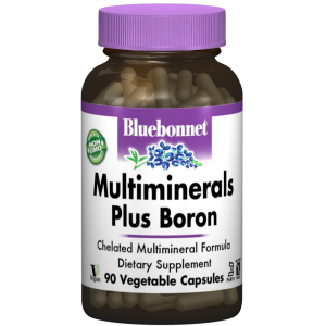 Минералы Bluebonnet Nutrition Мультиминералы + Бор с Железом 90 гелевых капсул (743715002104) в Ровно