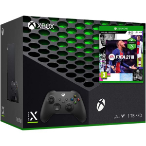 Microsoft Xbox Series X 1Tb + FIFA 21 (російська версія) + дод. Wireless Controller with Bluetooth (Carbon Black) ТОП в Рівному