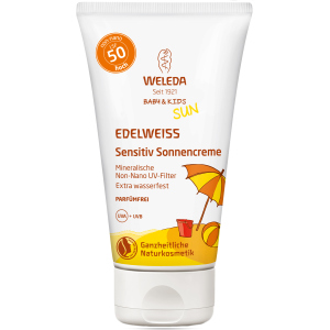 Сонцезахисний крем Weleda Едельвейс для чутливої ​​шкіри SPF 50 50 мл (4001638500265) краща модель в Рівному