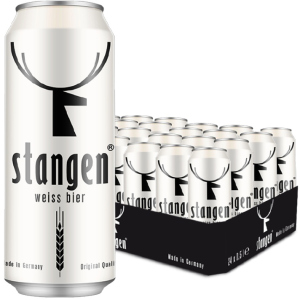 Упаковка пива Stangen Weiss Bier світле нефільтроване 4.9% 0.5 х 24 шт (4260556080093) краща модель в Рівному