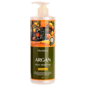 Шампунь для поврежденных волос Deoproce Argan Silky Moisture Shampoo с аргановым маслом, гиалуроновой кислотой и коллагеном 1 л (8809410031510) ТОП в Ровно