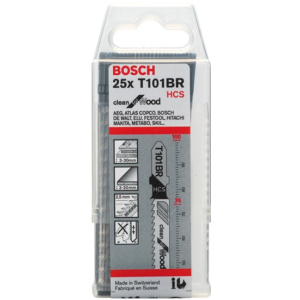 Пиляльні полотна Bosch T 101 BR Clean for Wood, HCS 25 шт (2608633623) краща модель в Рівному