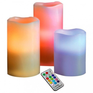 купити Нічник 3 свічки Luma Candles Color 3 свічки з пультом (ОК009)