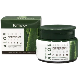 Успокаивающий крем для лица Farmstay Visible Difference Fresh Cream Aloe с алоэ 100 г (8809636280525) в Ровно