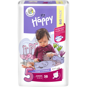 Подгузники детские Bella Baby Happy Junior 12-25 кг 58 шт (5900516601133) надежный