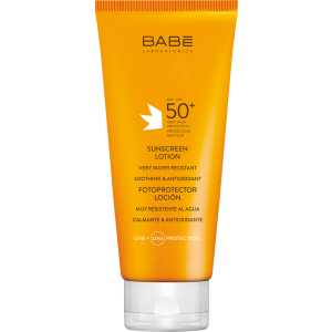 Сонцезахисний лосьйон BABE Laboratorios SPF 50 водостійкий 200 мл (8437011329370) ТОП в Рівному