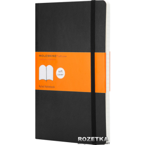 Нотатник Moleskine Classic 13 х 21 см 192 сторінки в лінійку Чорна (9788883707162) ТОП в Рівному