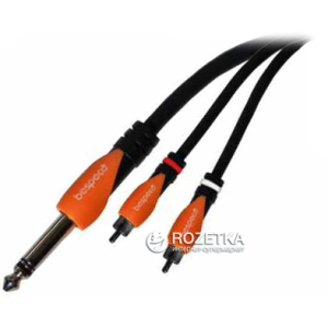 Інсертний кабель Bespeco SLYSRM180 1.8 м Black/Orange (23-14-4-19) ТОП в Рівному