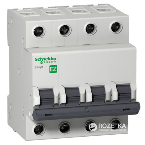 Автоматичний вимикач Schneider Electric 4 Р 25 А тип C EZ9 (EZ9F34425) краща модель в Рівному