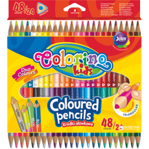 Олівці кольорові двосторонні Colorino 24 шт 48 кольорів (51705PTR) (5907690851705) надійний