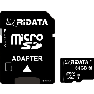 RiDATA microSDXC 64GB Class 10 UHS-I + SD адаптер (FF964426) краща модель в Рівному