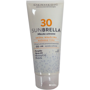 Солнцезащитное молочко Dermedic Sunbrella Для безопасного загара SPF 30 200 мл (5906739782857) лучшая модель в Ровно