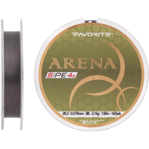 Шнур Favorite Arena PE 4x 150 м # 0.2/0.076 мм 2.1 кг Сріблястий (16931089) краща модель в Рівному