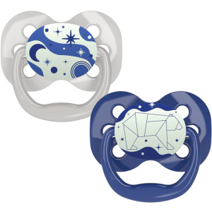 Пустушка Dr. Brown's Advantage нічна з підсвічуванням 0-6 місяців Блакитна 2 шт (PA12004-INTL) ТОП в Рівному