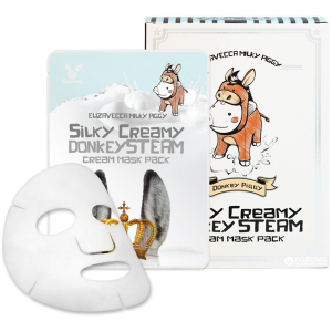 Маска тканевая с паровым кремом Elizavecca Silky Creamy Donkey Steam Cream Mask Pack 10 шт по 25 мл (8809520942164) ТОП в Ровно