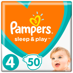 Підгузки Pampers Sleep &amp; Play Розмір 4 (Maxi) 9-14 кг, 50 шт (8001090669056) в Рівному