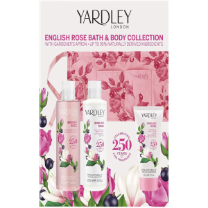 Набір для жінок Yardley English Rose Bath &amp; Body with Apron + троянда косметичка (5056179301870) ТОП в Рівному