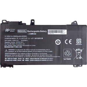 Акумулятор для ноутбуків PowerPlant HP ProBook 450 G6 (RE03XL) 11.55V 3500mAh (NB461639) надійний