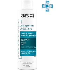 Заспокійливий шампунь Vichy Dercos для чутливої ​​шкіри голови, для нормального та жирного волосся 200 мл (3337875485128) ТОП в Рівному