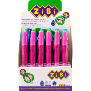 Набір кулькових ручок ZiBi Синіх для шульги 0.7 мм Корпус асорті 18 шт (ZB.2001-01) краща модель в Рівному