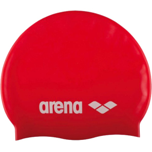 Шапочка для плавання Arena Classic Silicone 91662-044 Red-white (3468335686042) краща модель в Рівному