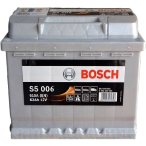 Автомобільний акумулятор Bosch 63Аh (+/-) S5006 (610EN) (0 092 S50 060) краща модель в Рівному