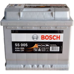 Автомобільний акумулятор Bosch 63Аh Єв (-/+) S5005 (610EN) (0 092 S50 050) в Рівному