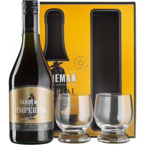 Бренді Sandeman Imperial 0.7 л 40% + 2 склянки (2131109311099) ТОП в Рівному