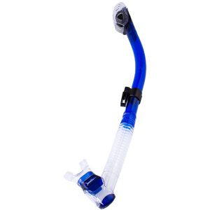 Трубка с прямой гофрой Marlin Dry Lux Синяя (014040) лучшая модель в Ровно