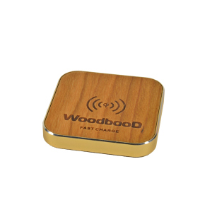 Беспроводная зарядка для смартфонов WoodbooD Wireless Charge Standart Gold ТОП в Ровно