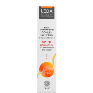 Крем Leda Солнцезащитный для лица SPF 50 50 мл (4820203520718) в Ровно