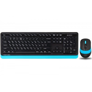 Комплект (клавиатура, мышь) беспроводной A4Tech FG1010 Black/Blue USB лучшая модель в Ровно