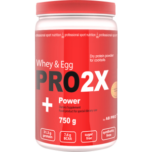 Протеин AB PRO PRO 2X Whey&Egg Power 750 г Strawberry (2X750AB00ST23) лучшая модель в Ровно