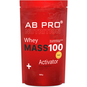 Гейнер AB PRO Mass 100 Whey Activator 1000 г Банан (MASS100ABBA40) надежный