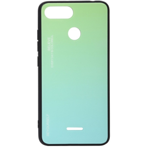 Панель BeCover Gradient Glass для Xiaomi Redmi 6/6A Green-Blue надежный