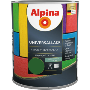 Емаль Alpina Universallack Шовковисто-матова 2.5 л Зелена (948103731)