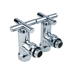 Комплект кутових радіаторних кранів Raftec Chrome RV-3034 1/2"x3/4" в Рівному