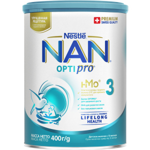 Сухая молочная смесь Nestle NAN 3 Optipro с олигосахаридом 2'FL для детей от 12 месяцев 400 г (7613032476175) в Ровно