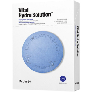 Зволожуюча маска з гіалуроновою кислотою Dr.Jart+ Dermask Water Jet Vital Hydra Solution 30 г x 5 шт (8809642712218) краща модель в Рівному