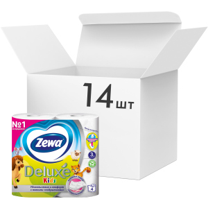 Упаковка туалетного паперу Zewa Kids тришаровий 14 шт по 4 рулони (7322540606225) в Рівному