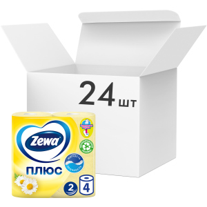 Упаковка туалетной бумаги Zewa Плюс двухслойной аромат Ромашки 24 шт по 4 рулона (4605331031301) лучшая модель в Ровно