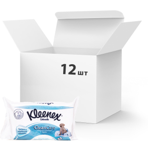 Упаковка вологого туалетного паперу Kleenex CleanCare листовий (змінний блок) 12 пачок по 42 шт (5029053019086) (5029054035351) в Рівному