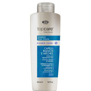 Шампунь для ухода за осветленными и седыми волосами Lisap Top Care Repair Silver Care shampoo 500 мл (1100210000018) ТОП в Ровно