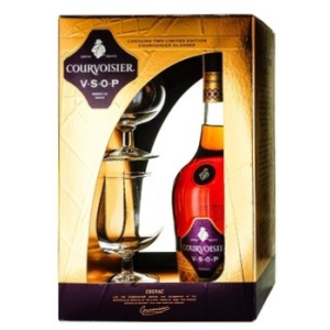 Коньяк Courvoisier VSOP 6-10 лет выдержки 0.7 л 40% + 2 бокала (5010696004416) ТОП в Ровно