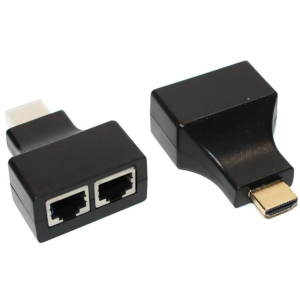 Адаптер Voltronic HDMI-2хRJ-45 Black (YT-SCPE HDMI/2P-30m720P/08516) краща модель в Рівному