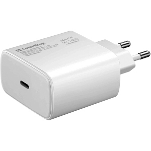 Мережевий зарядний пристрій ColorWay Power Delivery Port PPS USB Type-C (45W) White (CW-CHS034PD-WT) в Рівному
