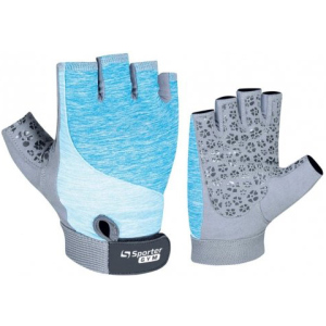 Рукавички тренувальні Sporter Gym Women Fitness Gloves (235.7 A) S Grey/Blue (2009999014591) краща модель в Рівному