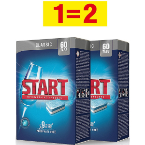 Таблетки для посудомийної машини Start Classic 60 шт + 60 шт (0501081800046) ТОП в Рівному