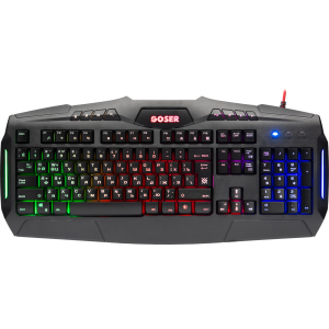 Клавіатура провідна Defender Goser GK-772L RGB USB Black (45772) в Рівному